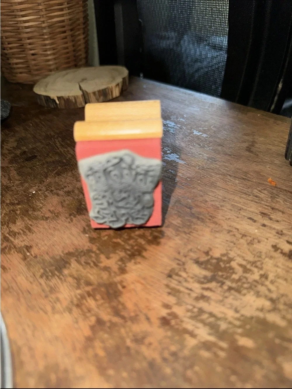 Vintage Disney TV Series Duck Tales Wooden Block Rubber Stamp